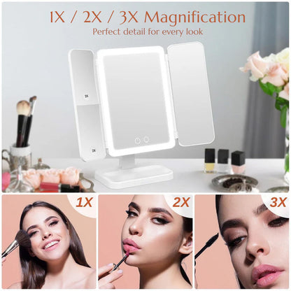 Newyuo™ Trifold LED Makeup Mirror