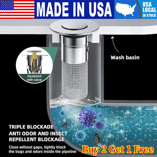 Last Day Promotion 49% OFF🏆Pop Up Sink Drain Strainer--Removes odors and prevents blockages