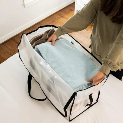 Organize Your Family or Dorm with Labeled Bags — Sort Seasonal Clothes, Bedding, Kids’ Toys, and Other Items, Each Clearly Marked with a Name