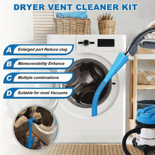 ♻️ Say Goodbye to Lint Build-Up✨ Ultimate Dryer Vent Cleaner Kit - For Safe, Efficient Laundry!-1